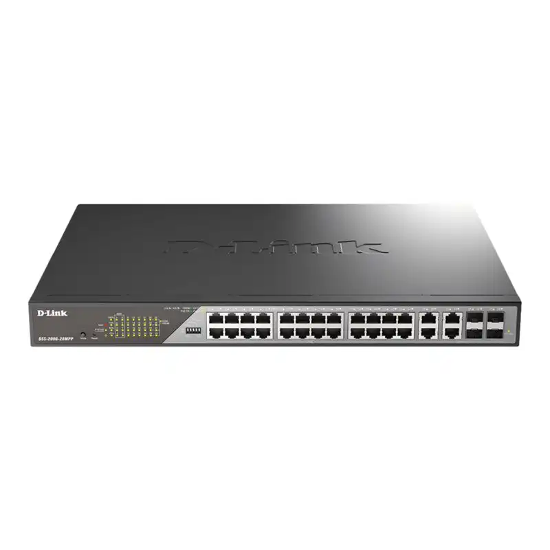 D-Link DSS 200G-28MPP - Commutateur - Géré - 24 x 10 - 100 - 1000 (PoE) + 4 x SFP Gigabit combiné ... (DSS-200G-28MPP/E)_1